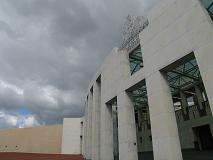 Front entrance to Parliament House Canberra